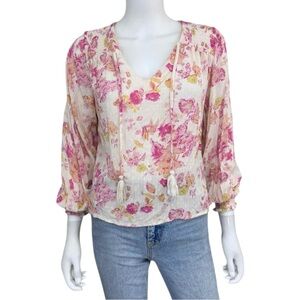 J joie Floral Boho Blouse Size S